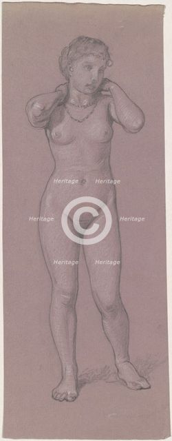 Female Nude with Necklace, 1870s-1880s. Creator: Elihu Vedder.