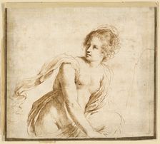 Female Nude Turning Towards Left, Clasping Knee, n.d. Creator: Unknown
