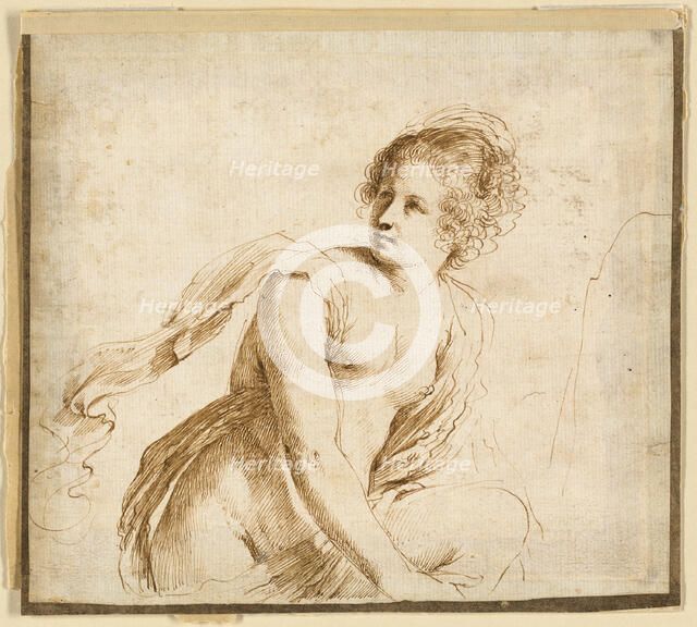 Female Nude Turning Towards Left, Clasping Knee, n.d. Creator: Unknown.