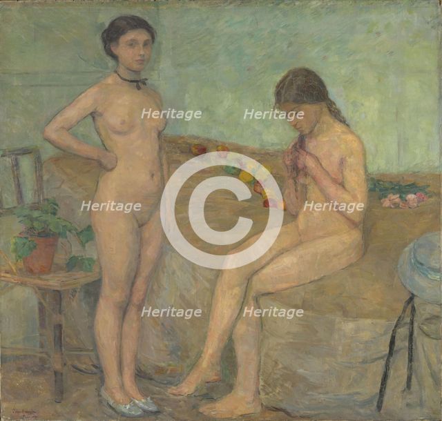 Female Nudes, 1908. Creator: Soren Onsager.