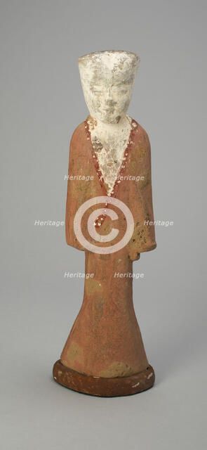 Female Attendant (Tomb Figurine), Western Han dynasty (206 B.C.-A.D. 9), c. 2nd century B.C. Creator: Unknown.