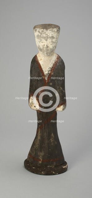 Female Attendant (Tomb Figurine), Western Han dynasty (206 B.C.-A.D. 9), c. 2nd century B.C. Creator: Unknown.