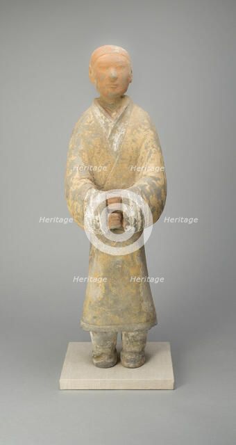 Female Attendant (Tomb Figurine), Western Han dynasty (206 B.C.-A.D. 9), c. 2nd century B.C. Creator: Unknown.