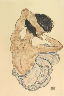 Female back act, 1917. Creator: Schiele, Egon (1890-1918)