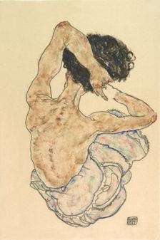Female back act, 1917. Creator: Schiele, Egon (1890-1918)