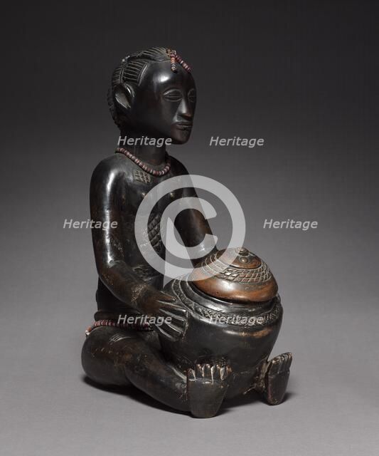 Female Bowl-Bearing Figure, late 1800s-early 1900s. Creator: Unknown.