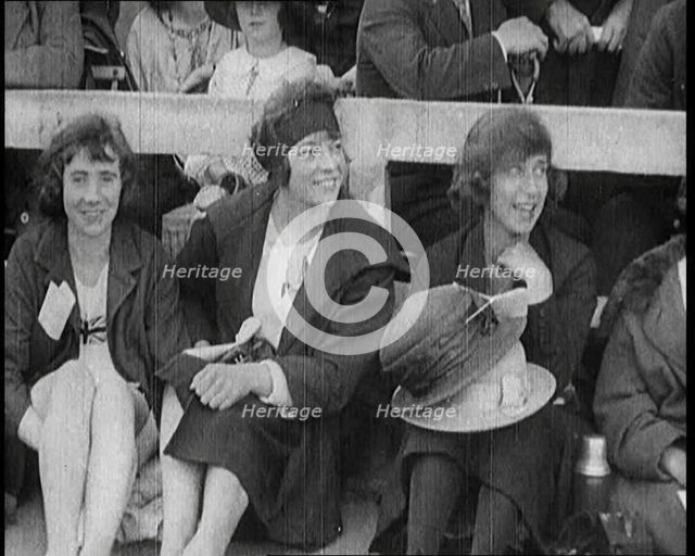 Female British Athletes Sitting at the Women's World Games, 1922. Creator: British Pathe Ltd.