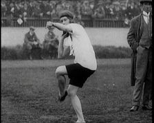 Female British Shot Putter at the Women's World Games, 1922. Creator: British Pathe Ltd