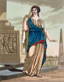 Female Citizen of Ancient Rome, pub. 1796. Creator: Jacques Grasset de Saint-Sauveur (1757-1810)