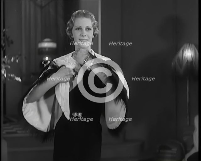 Female Civilian Modelling the Latest Fashions in a Fashion Show, 1931. Creator: British Pathe Ltd.