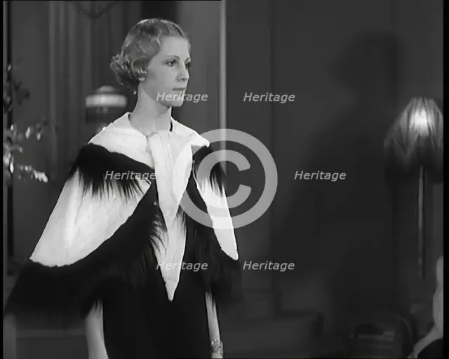 Female Civilian Modelling the Latest Fashions in a Fashion Show, 1931. Creator: British Pathe Ltd.