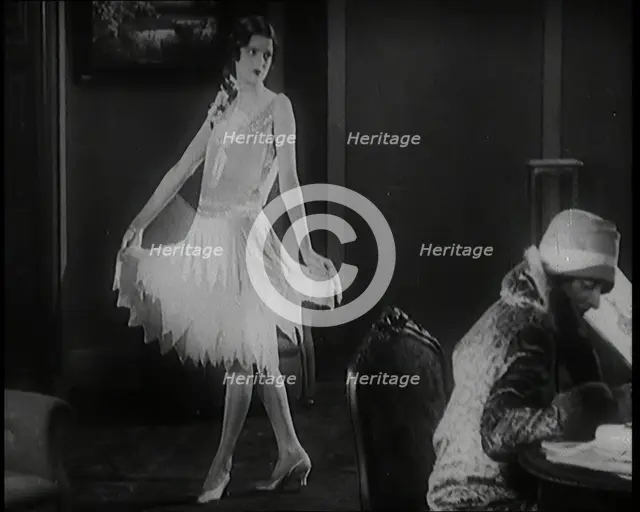 Female Civilian Modelling a Costume Designed for a Show, 1920s. Creator: British Pathe Ltd.