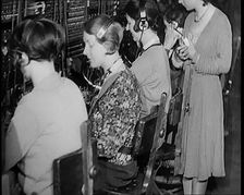 Female Civilians Working at the International Telephone Exchange, 1931. Creator: British Pathe Ltd