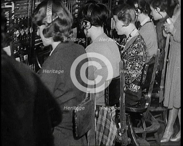 Female Civilians Working at the International Telephone Exchange, 1931. Creator: British Pathe Ltd.