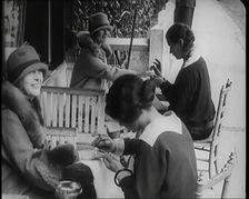 Female Civilians Having Their Nails Manicured, 1926. Creator: British Pathe Ltd