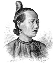 Female Coiffure, Swatow c1890.Artist: Barbant