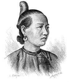Female Coiffure, Swatow c1890.Artist: Barbant
