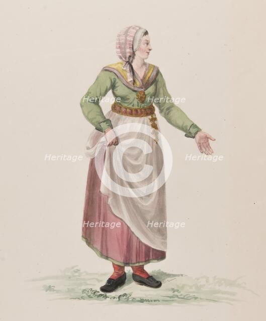 Female costume, 1780. Creator: Carl Wilhelm Swedman.