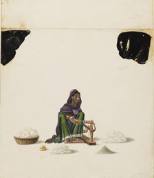Female cotton ginner, 1840-1850