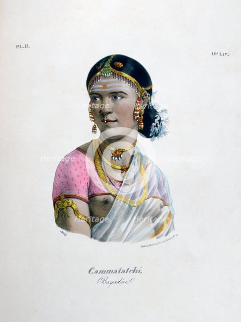 Female dancer (bayadere), 1828. Artist: Marlet et Cie