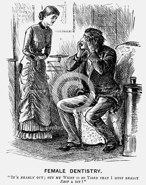 'Female Dentistry', 1879. Creator: George du Maurier.
