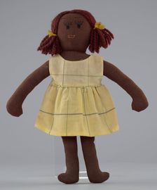 Female doll in a yellow dress ca.1965. Creator: Unknown