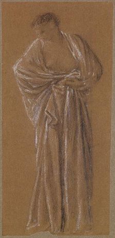 Female - Drapery Study of standing female Figure, 1864-65. Creator: Sir Edward Coley Burne-Jones