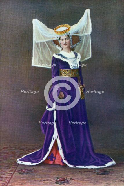 Female dress from the time of Henry VI, (1910). Artist: Unknown
