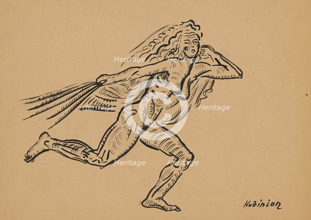 Female figure (Wind), c1935. Creator: Arnold Peter Weisz-Kubincan.