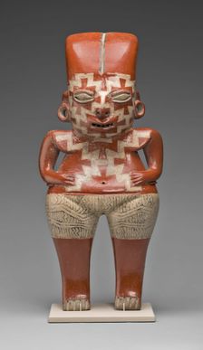 Female Figure with Bold, Geometric Face and Body Paint, 200/100 B.C. Creator: Unknown