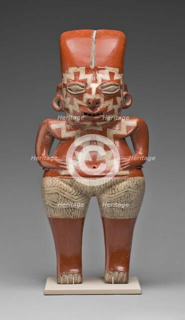 Female Figure with Bold, Geometric Face and Body Paint, 200/100 B.C. Creator: Unknown.