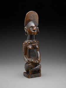 Female figure with child (Phemba), late 19th century - early 20th century. Creator: Unknown
