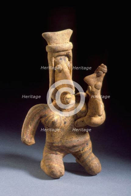 Female Figure and Child, 200 B.C.-A.D. 500. Creator: Unknown.