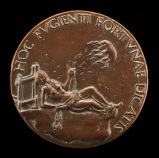 Female Figure Holding a Bridle [reverse], probably after 1502. Creator: Adriano Fiorentino