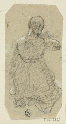 Female Figure Kneeling, Seen from Behind, n.d. Creator: Unknown