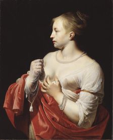 Female Figure, possibly Lucretia, mid 1650s. Creator: Caesar Boëtius van Everdingen