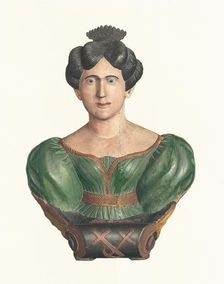 Female Figurehead Bust, c. 1938. Creator: Elizabeth Moutal