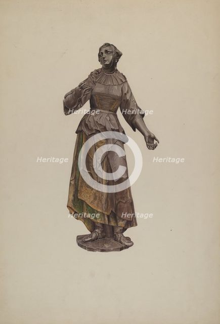Female Figurehead, c. 1939. Creator: Betty Fuerst.