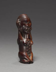 Female Figurine or Finial, late 1800s-early 1900s. Creator: Unknown