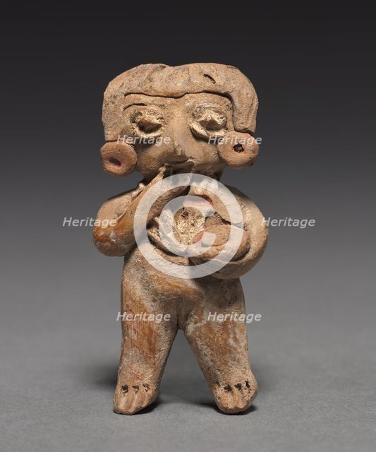 Female Figurine with Bowl, c. 400-100 BC. Creator: Unknown.