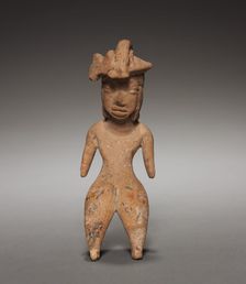 Female Figurine with Headdress, 1200-900 BC. Creator: Unknown