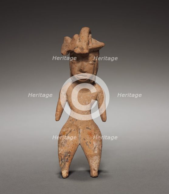 Female Figurine with Headdress, 1200-900 BC. Creator: Unknown.