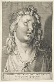Female Head, 1598. Creator: Aegidius Sadeler (Flemish, c. 1570-1629)