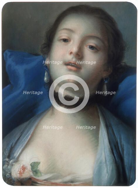 'Female Head', 18th century. Artist: François Boucher