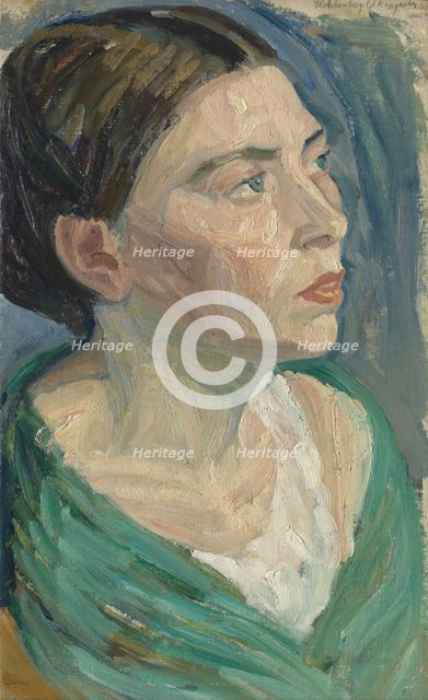 Female head, 1906. Creator: Niels Larsen Stevns.