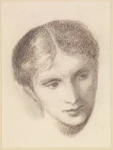 Female - Head Study of a Woman, 1864-1865. Creator: Sir Edward Coley Burne-Jones