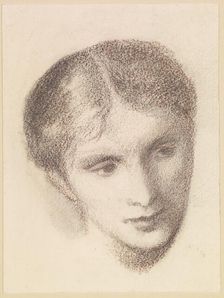 Female - Head Study of a Woman, 1864-1865. Creator: Sir Edward Coley Burne-Jones