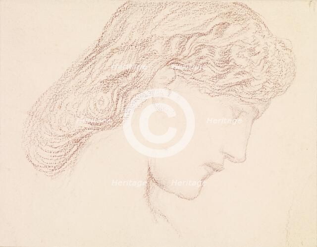 Female - Head Study of Augusta Jones, 1864-1865. Creator: Sir Edward Coley Burne-Jones.