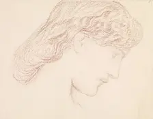 Female - Head Study of Augusta Jones, 1864-1865. Creator: Sir Edward Coley Burne-Jones