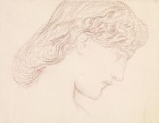Female - Head Study of Augusta Jones, 1864-1865. Creator: Sir Edward Coley Burne-Jones